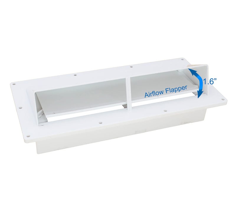 X-Haibei RV Range Hood Exhaust Vent Cover, Stove Bathroom Vent Cover Outside Damper for Motorhome Trailer Camper (White) - Image 5